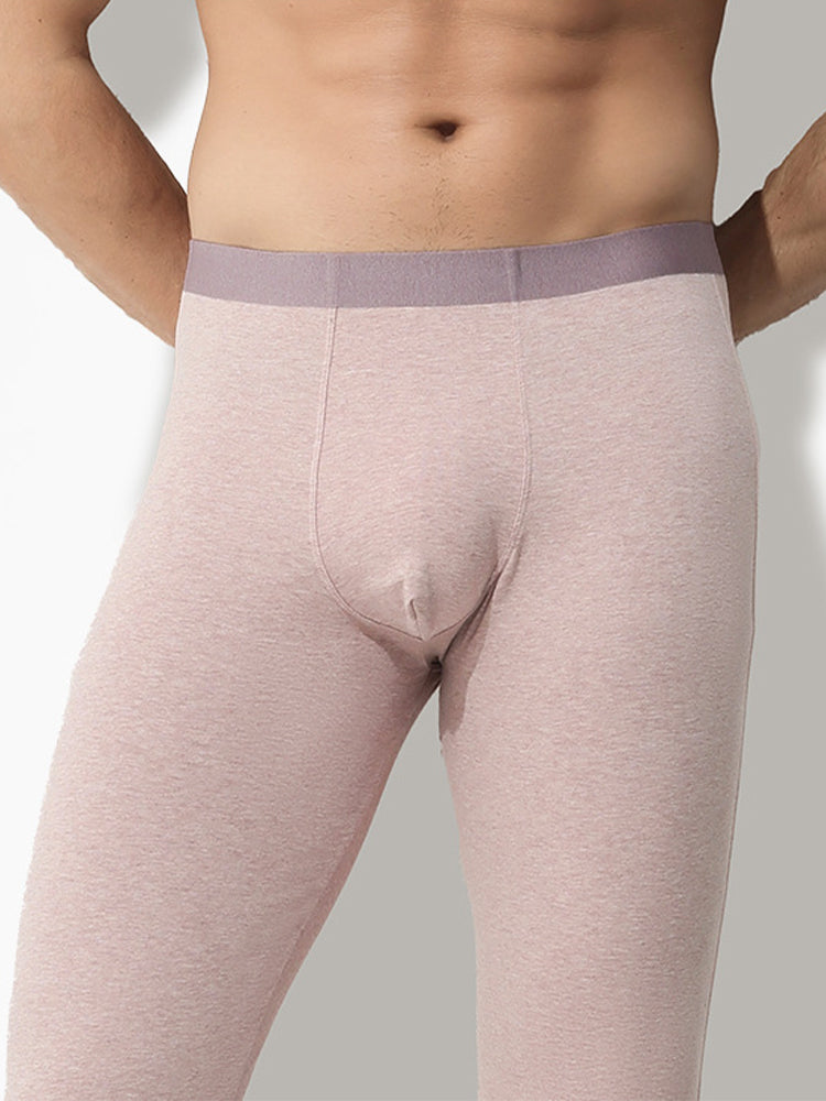 Seamless 2-in-1 Colored Cotton Men's Thermal Bottoms
