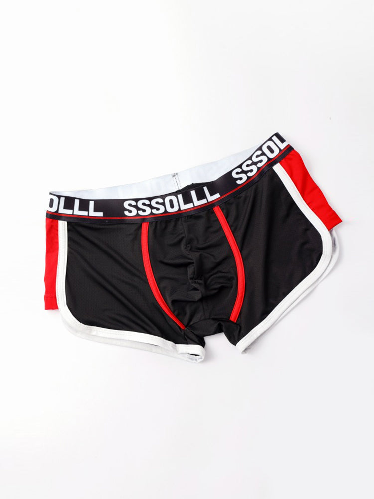 3 Pack Men's Mid-Rise Ice Silk Mesh Trunks