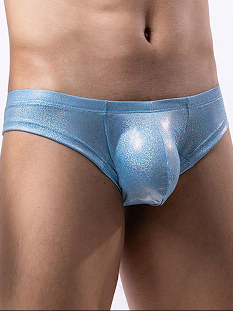 3 Pack Men's Solid Color Sparkle Briefs
