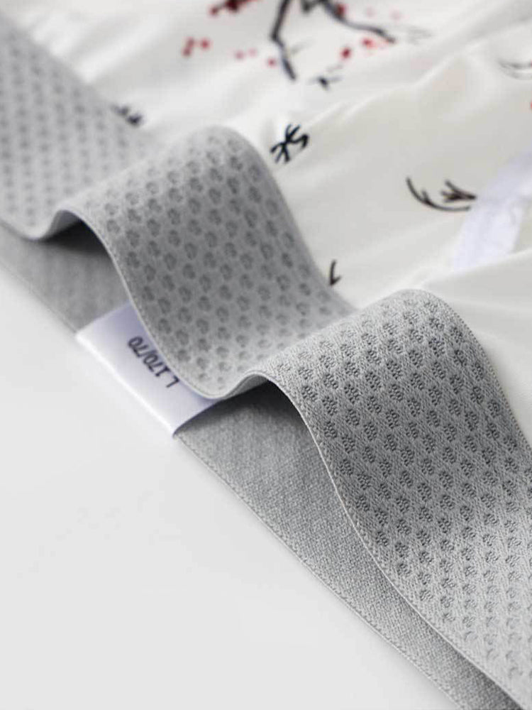 2 Pack Men's U-Pouch Side Vent Printed Trunks