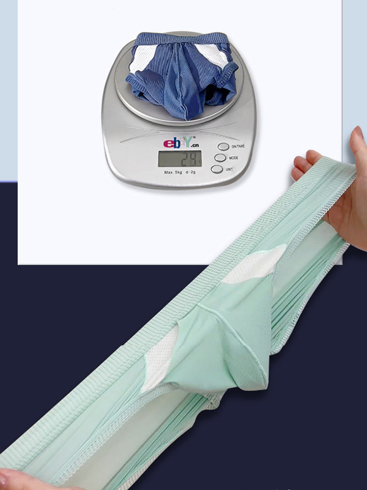 3 Pack Men's Low-Rise Ice Silk High-Stretch U-Convex Large Pouch Briefs