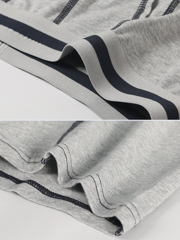 Men's Soft Cotton Boxer Briefs With Open Fly