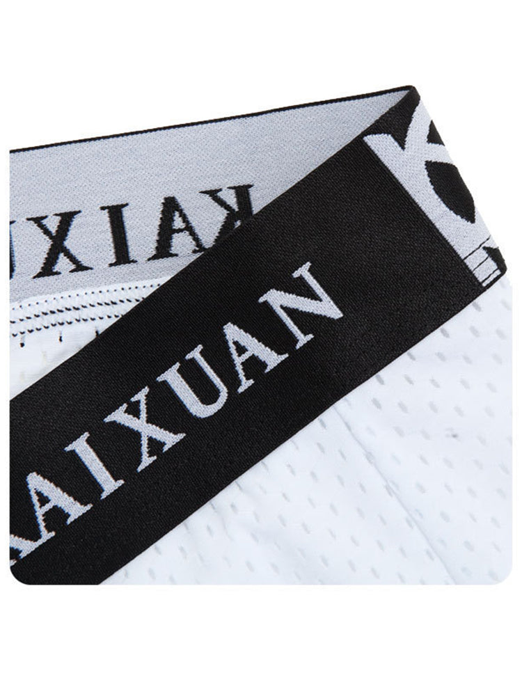 2-pack Men's Sexy Detachable Curled Cup Snap Hip Boxer Briefs