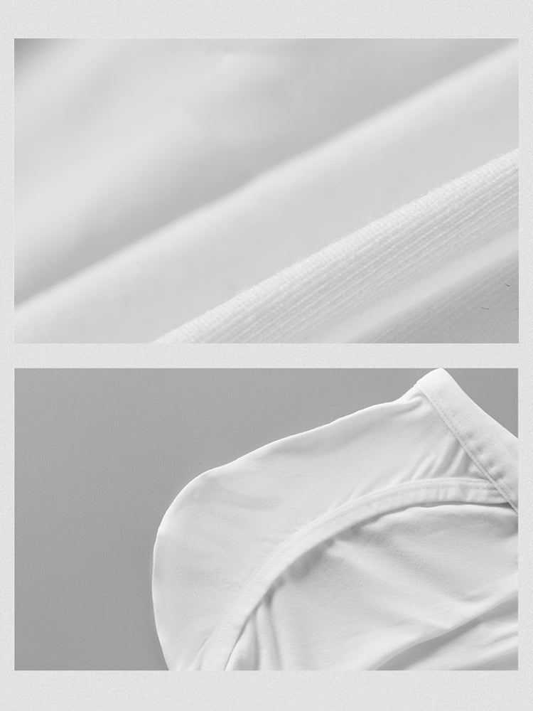 2 Pack Men's U-Pouch Low-Rise Metal-Clasp Thin Briefs