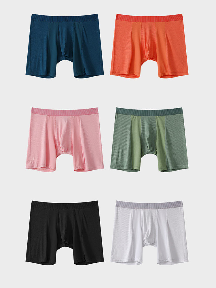 2 Pack Men's Anti-friction Sports Long Nylon Mesh Briefs