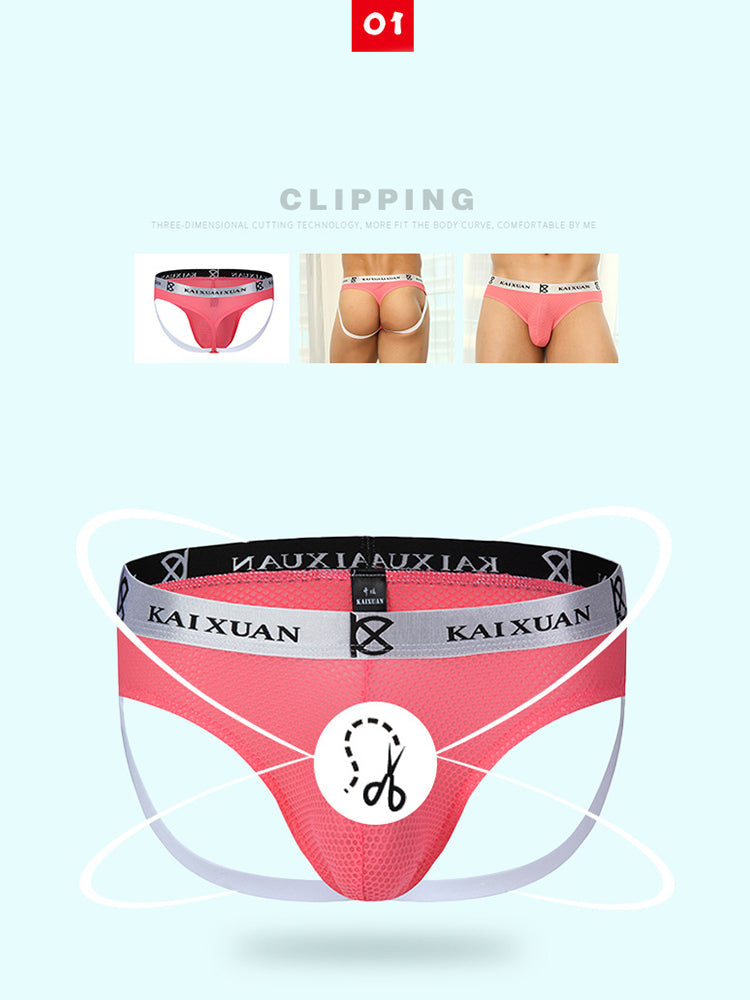 3 Pack Men's Soft Elastic Comfortable Breathable Low Waist Sexy Thong