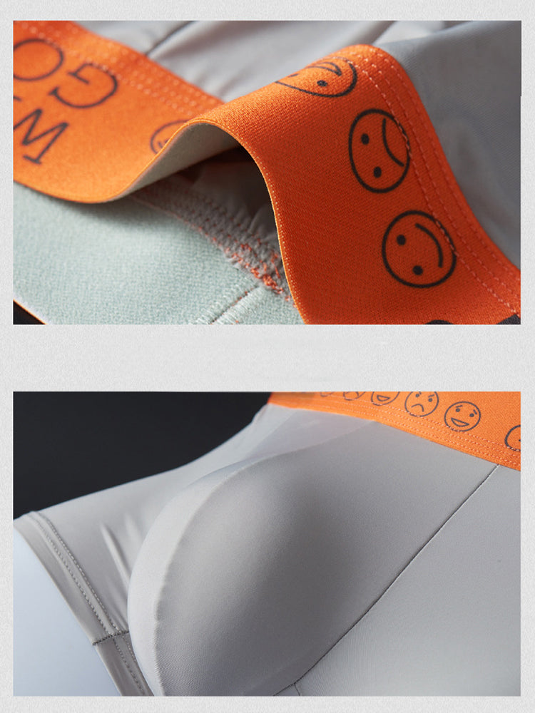 3-pack Men's Ice Silk Solid Color Breathable Briefs