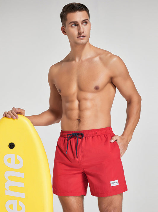 Men's Solid Breathable Beach Shorts Boxer