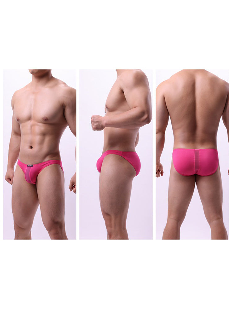 2 Pack Men's Solid Sexy Low-Rise Briefs