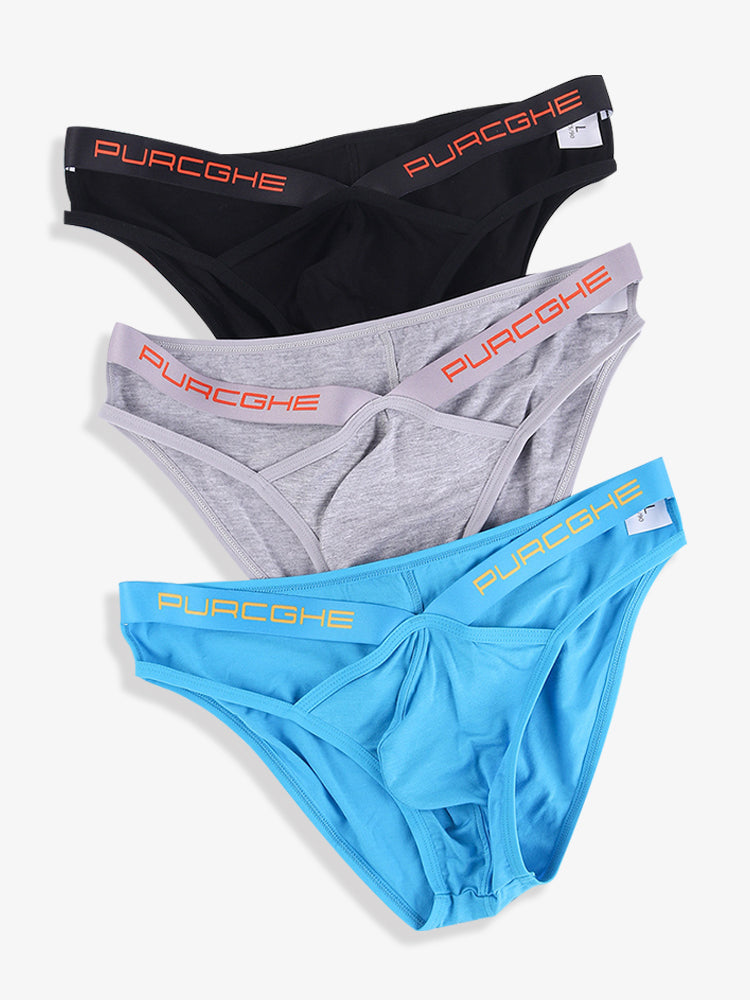 3 Pack Men's Low-Rise Sexy Hollow-Out Bikinis