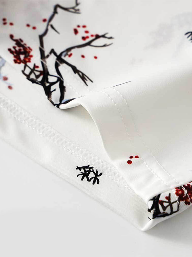 2 Pack Men's U-Pouch Side Vent Printed Trunks