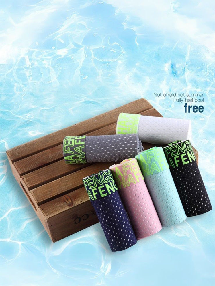 2-pack Men's Breathable Mesh Briefs with U-shaped Convex Pockets