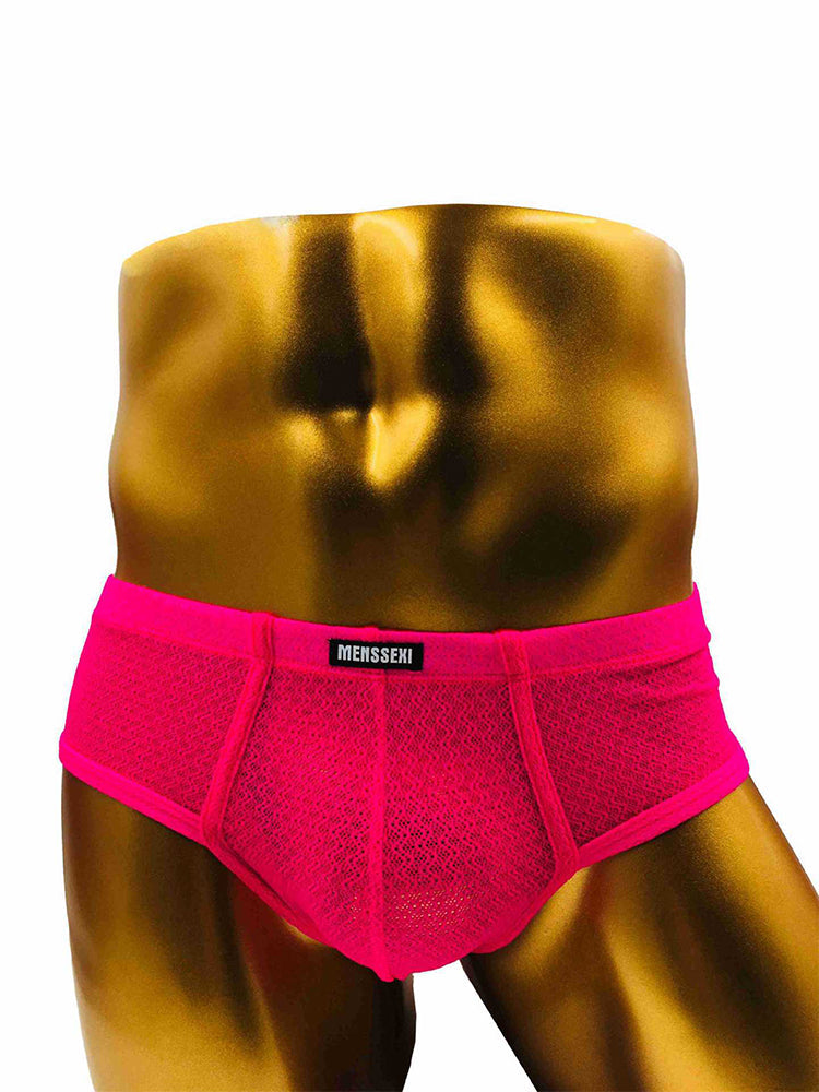 2 Pack Men's Low-Rise Lace Semi-Transparent Trunks