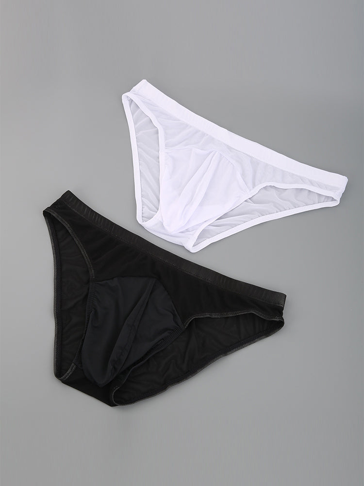 2 Pack Men's Seductive Mesh Sheer Briefs
