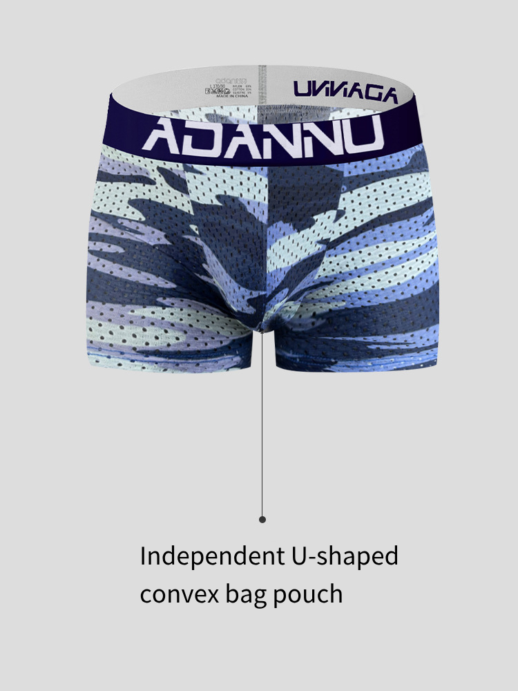 Men's Camouflage Removable Hip Pad Boxer Briefs