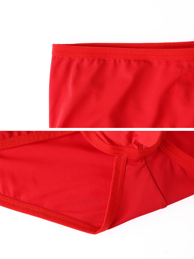 2 Pack Men's 3D Pouch Low-Rise Slim-Fit Trunks