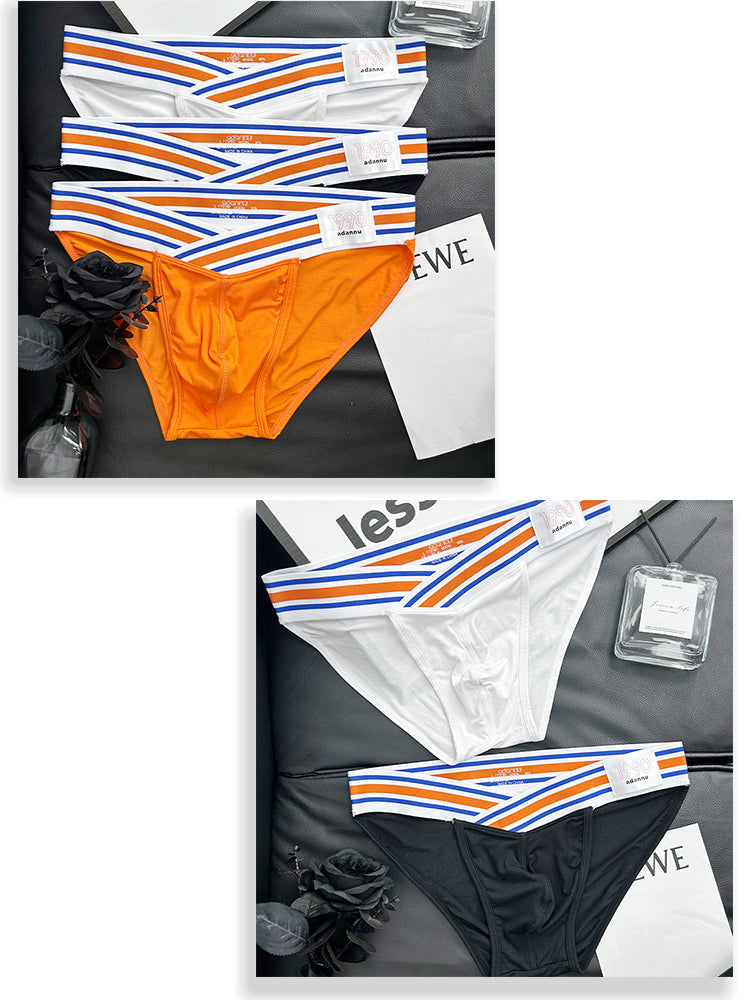 2-pack Men's Striped V-waist High-cut Briefs