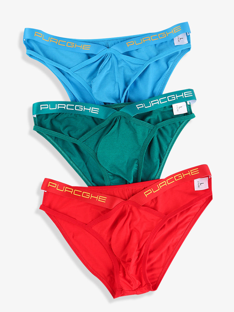 3 Pack Men's Low-Rise Sexy Hollow-Out Bikinis