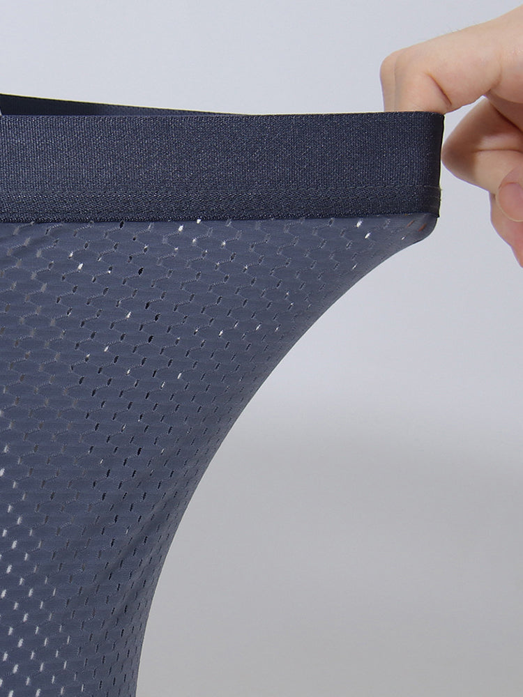 Men's Quick Dry Mesh Long Leg Boxer Briefs