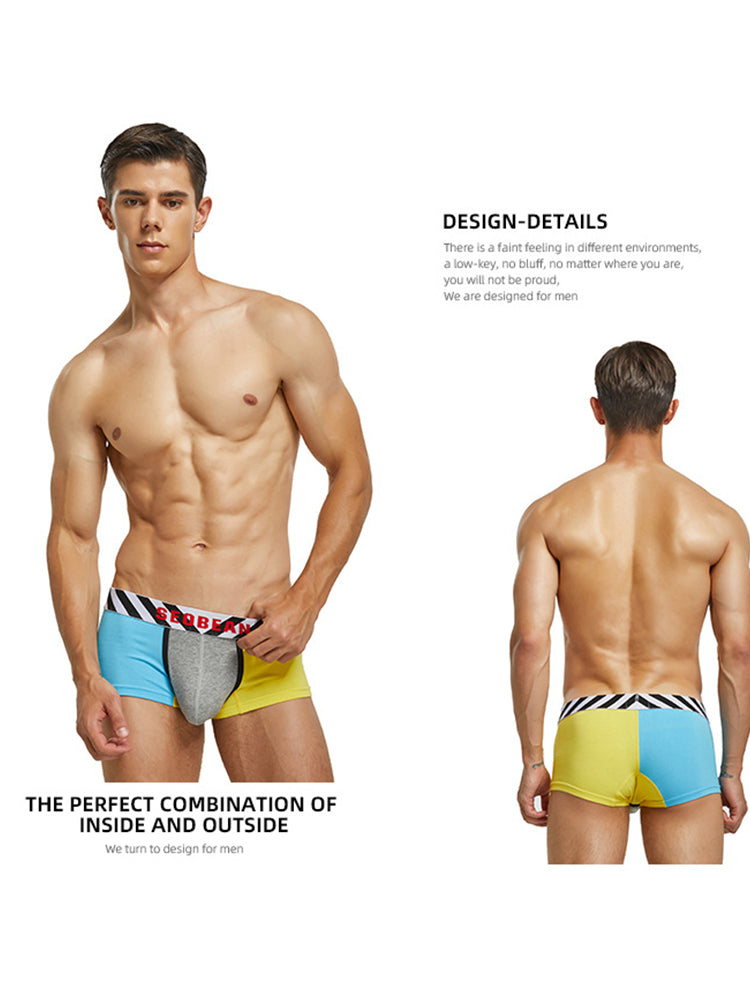 2-pack Men's Colorblock Cotton Boxer Briefs