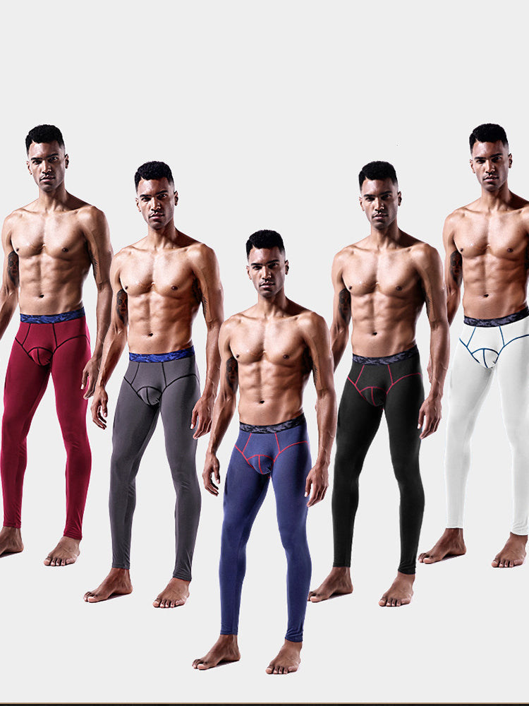 Men's Autumn Johns Underwear 2 in 1 Design Warm Polyester Tights