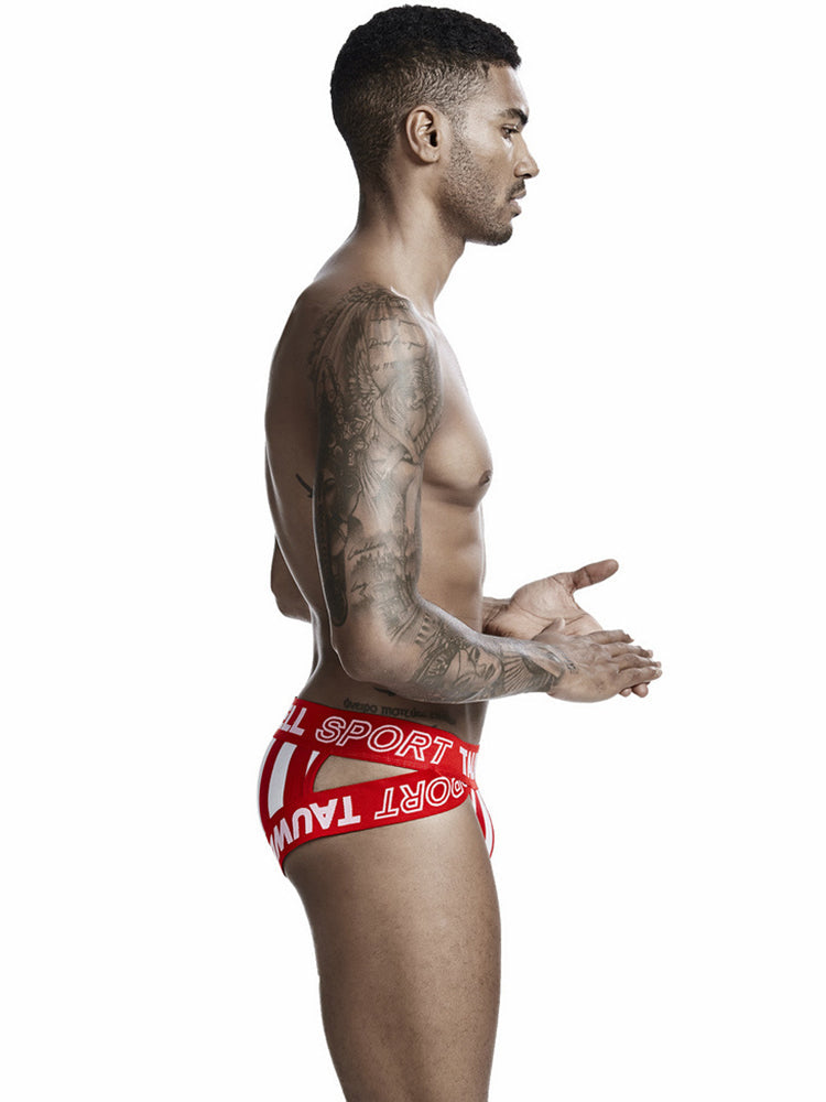 Low-rise Letter Men's Pouch Briefs