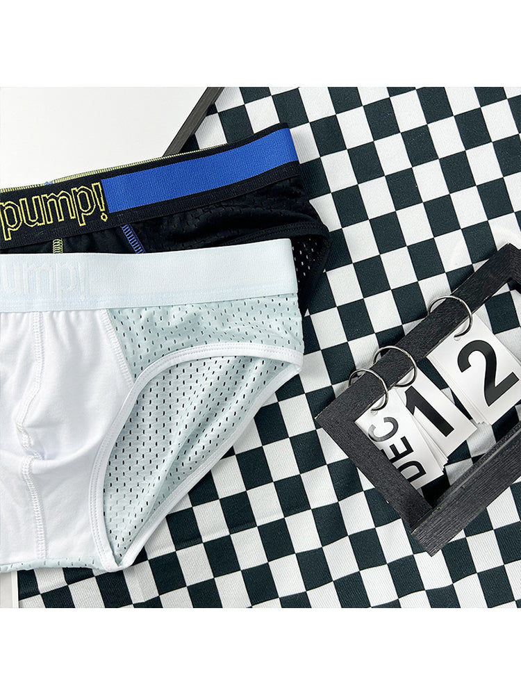 2 Pack Men's Mesh Loose Fit Sport Low-Rise Briefs