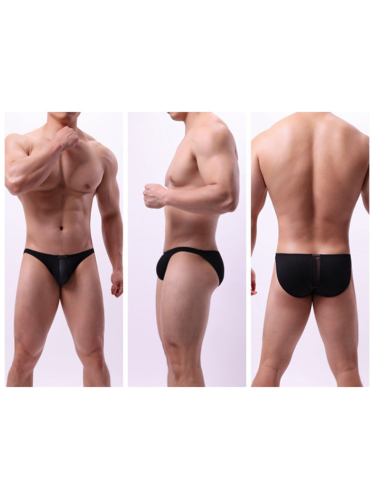 2 Pack Men's Solid Sexy Low-Rise Briefs