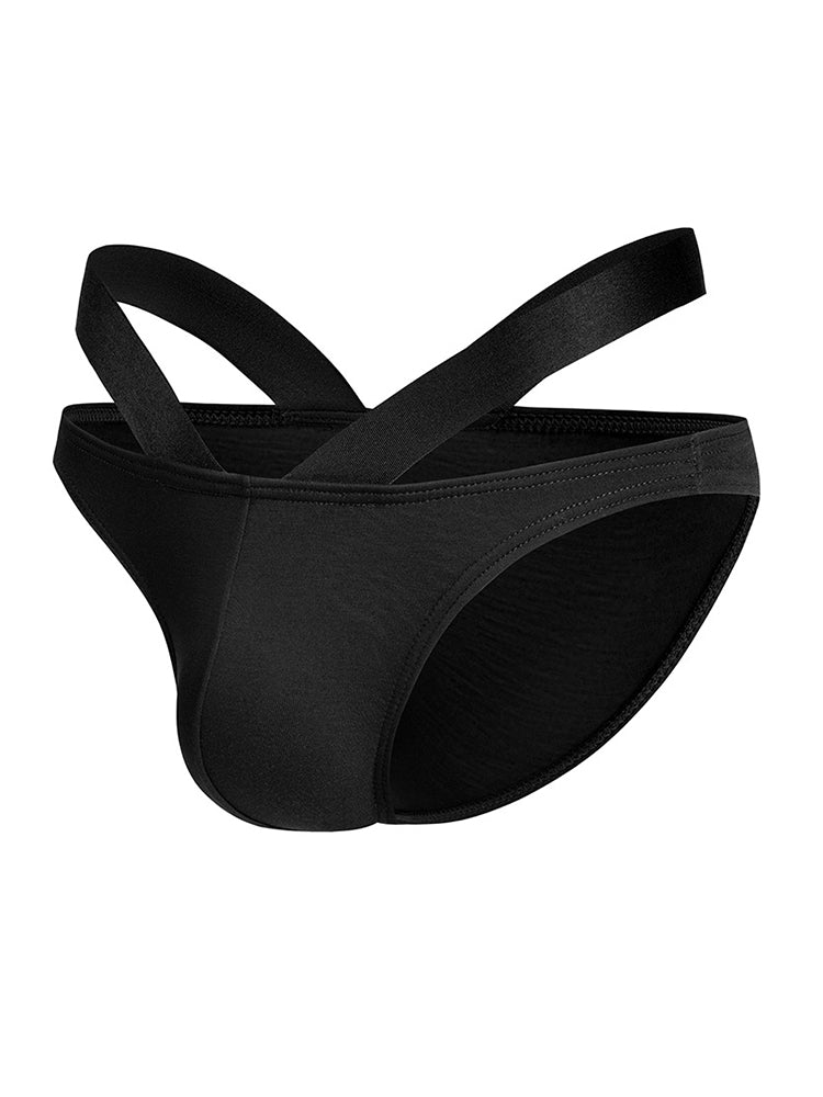 3-pack Men's Double-layer Pouch V-neck Double-waist Bikini