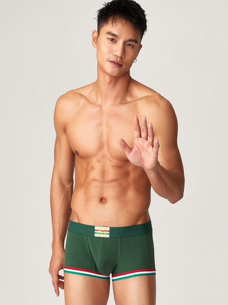 2 Pack Men's Low-Rise Cotton Boxer Briefs