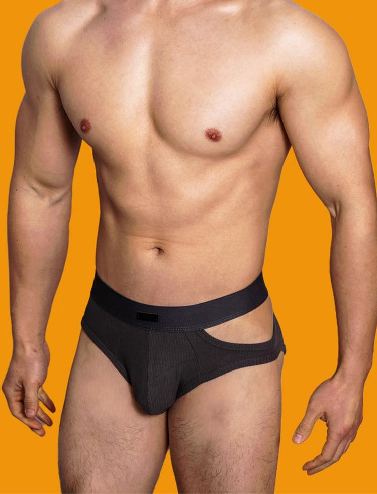 2 Pack Men's Low-Rise Sexy Side-Opening Briefs