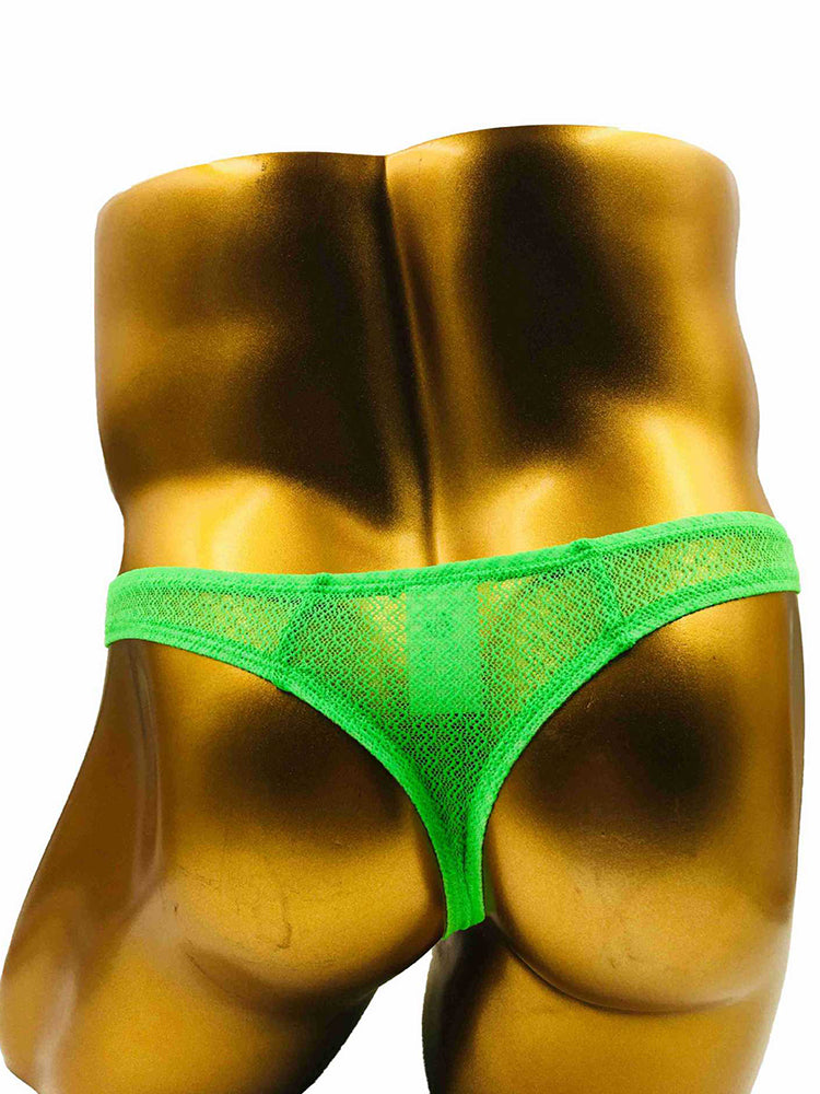 2 Pack Men's Low-Rise Lace High Elasticity Bikinis