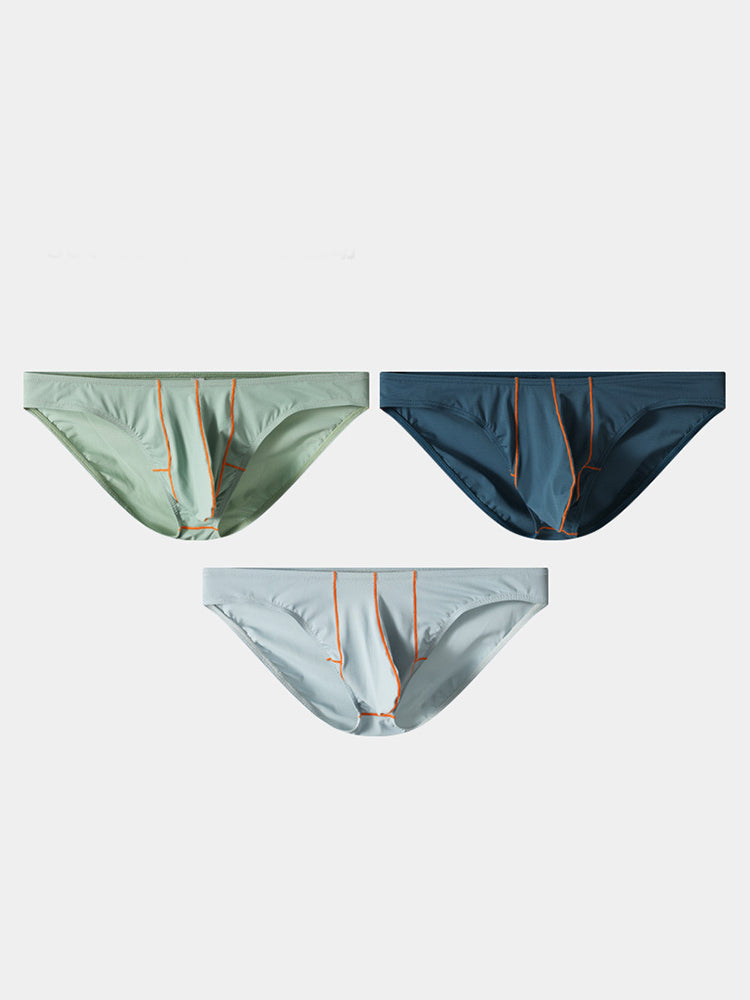 3 Pack Men's U-Pouch Ice Silk Briefs