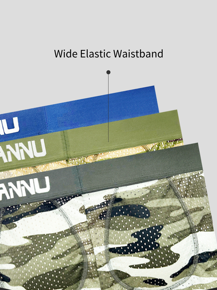 Men's Camouflage Removable Hip Pad Boxer Briefs