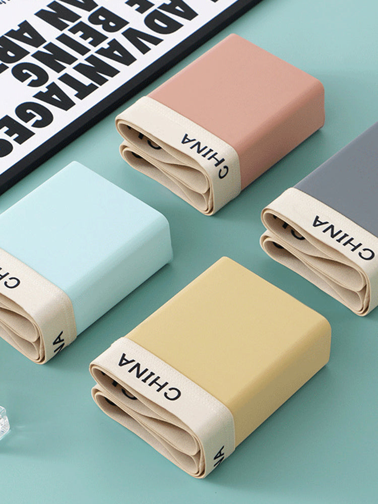 4 Pack Men's Ice Silk Antibacterial U-Convex Pouch Briefs