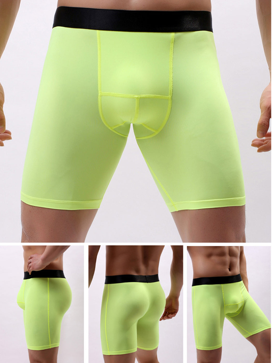 2 Pack Men's Compression Athletic Boxer Briefs