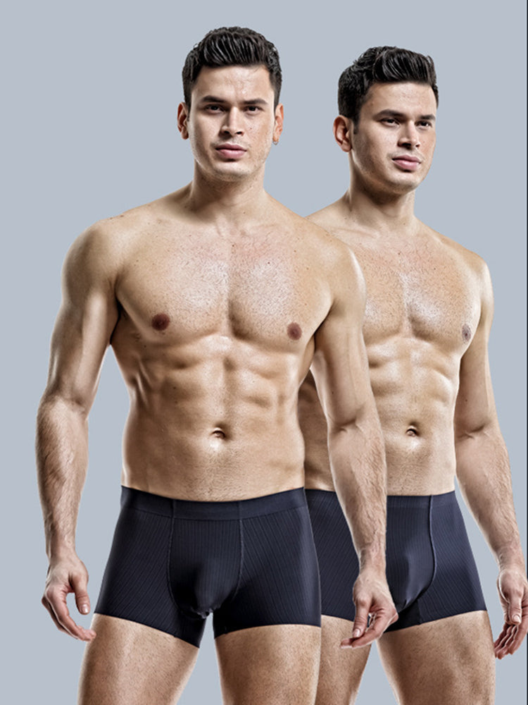 3 Pack Men's Seamless U Convex Pouch Trunks