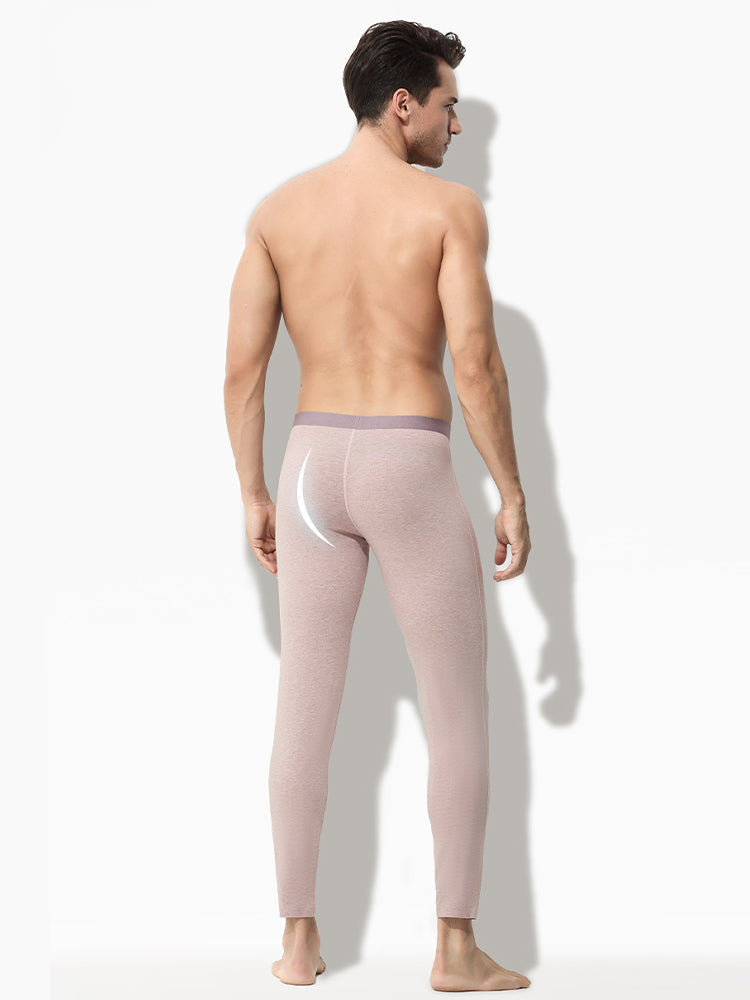 Seamless 2-in-1 Colored Cotton Men's Thermal Bottoms