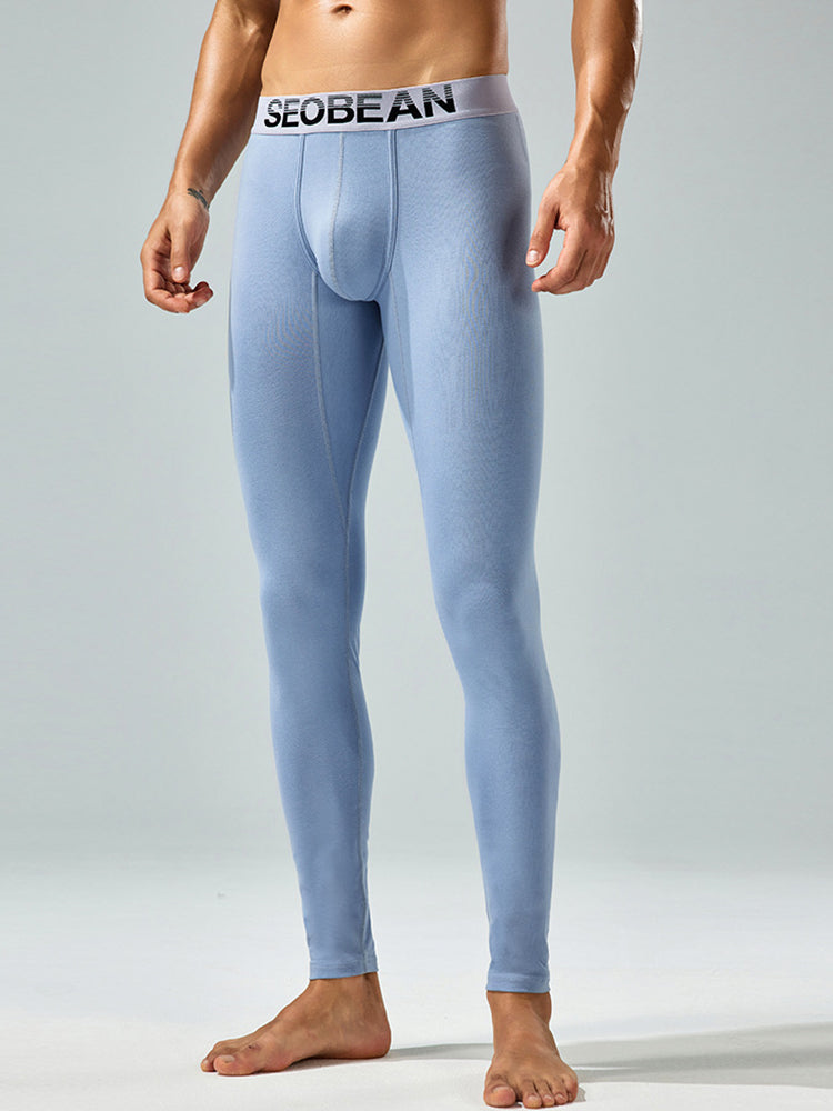 Seobean Men's Thin Autumn and Winter Essential Thermal Underwear Long Pants