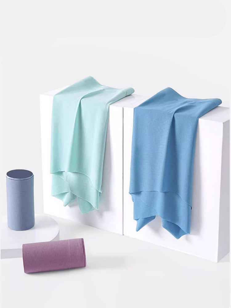 2 Pack Men's Ultra-Thin Ice Silk Quick-Dry Trunks