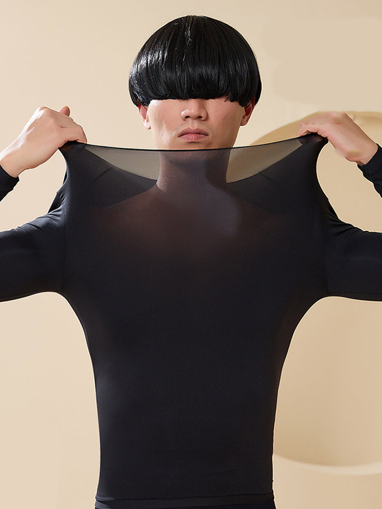 Men's Skin-Friendly Ultra-Thin High-Elastic Anti-Static Thermal Base Layer Tops & Bottoms