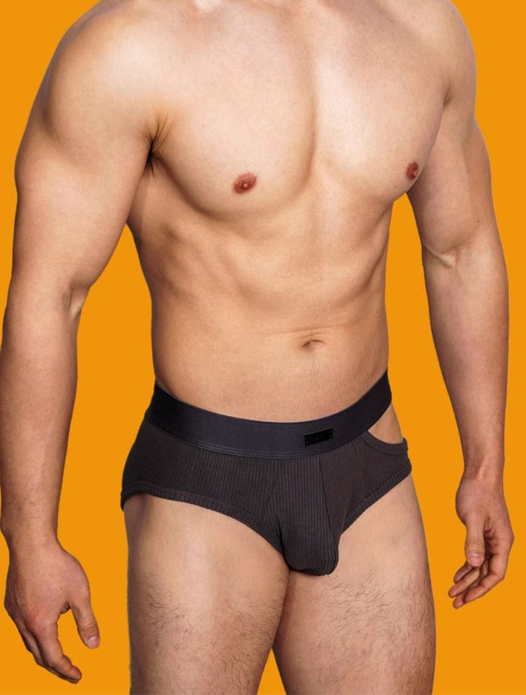 2 Pack Men's Low-Rise Sexy Side-Opening Briefs