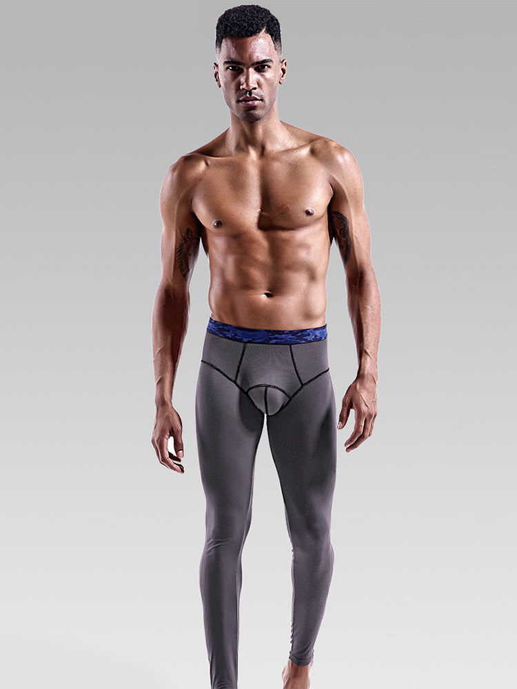 Men's Autumn Johns Underwear 2 in 1 Design Warm Polyester Tights
