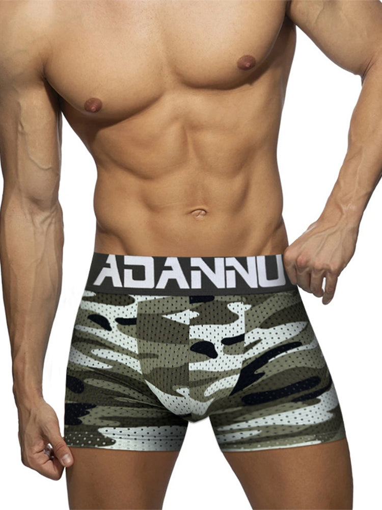 Men's Camouflage Removable Hip Pad Boxer Briefs