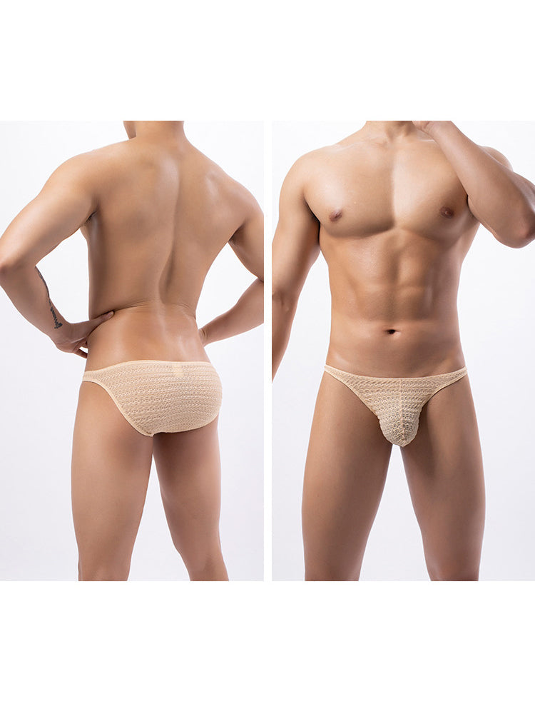 3-pack Men's Low-rise Sexy Mesh Lace Briefs