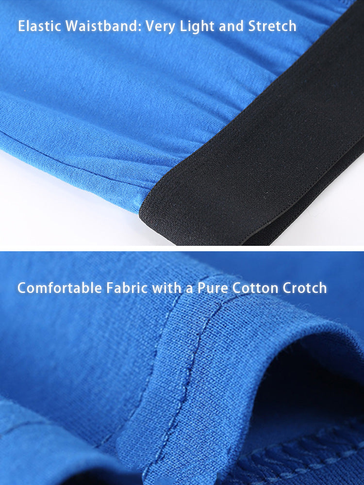 Men's Cotton Long-Length Anti-Chafing Boxers Briefs & Midway Briefs