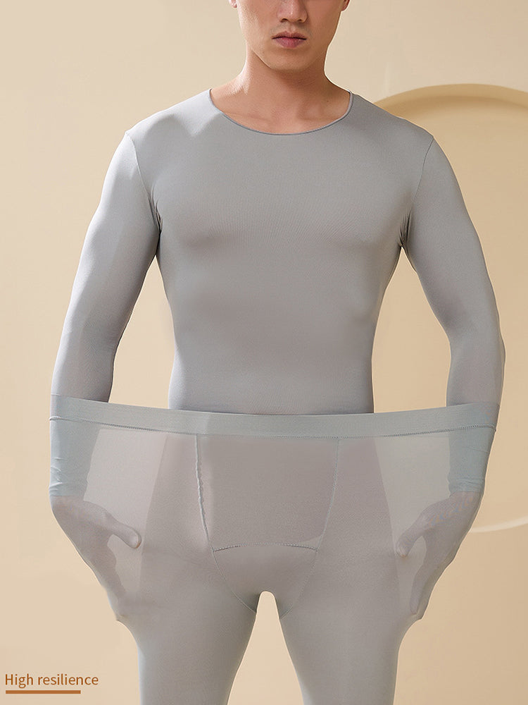 Men's Skin-Friendly Ultra-Thin High-Elastic Anti-Static Thermal Base Layer Tops & Bottoms