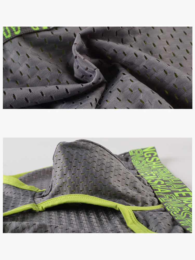 2-pack Men's Breathable Mesh Briefs with U-shaped Convex Pockets