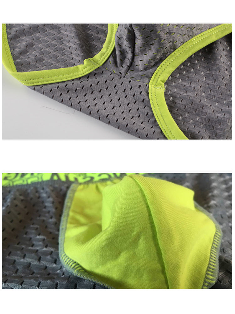 2-pack Men's Breathable Mesh Briefs with U-shaped Convex Pockets