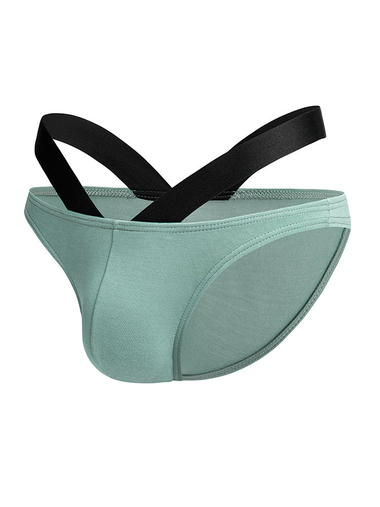 3-pack Men's Double-layer Pouch V-neck Double-waist Bikini